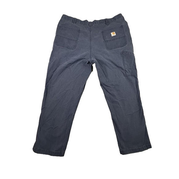 Carhartt Men's 42x30 Navy Relaxed Fit Stretch Canvas Utility Work Pants SEE DESC - Picture 2 of 11